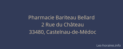 Pharmacie Bariteau Bellard