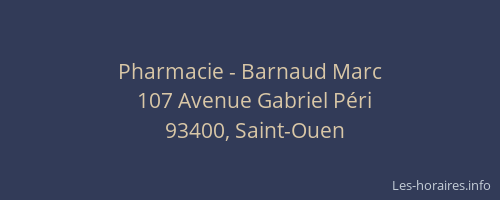 Pharmacie - Barnaud Marc