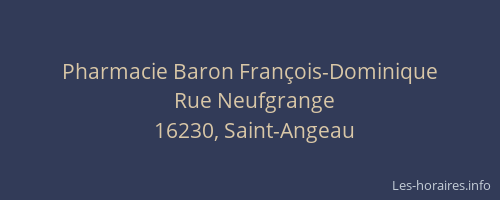 Pharmacie Baron François-Dominique