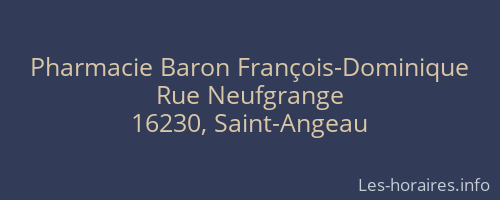 Pharmacie Baron François-Dominique