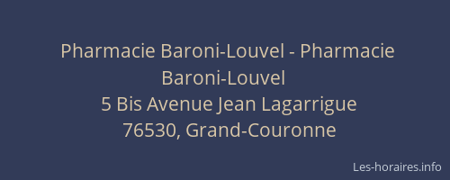 Pharmacie Baroni-Louvel - Pharmacie Baroni-Louvel