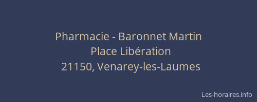 Pharmacie - Baronnet Martin