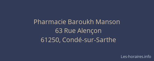 Pharmacie Baroukh Manson