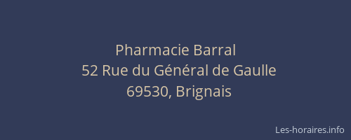 Pharmacie Barral