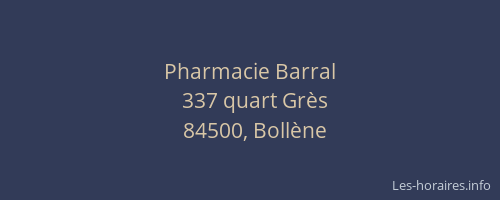 Pharmacie Barral