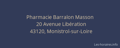 Pharmacie Barralon Masson