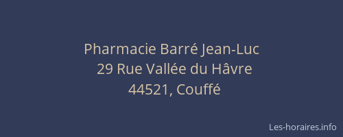 Pharmacie Barré Jean-Luc