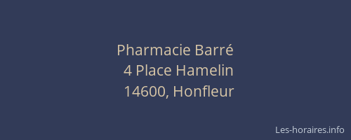 Pharmacie Barré