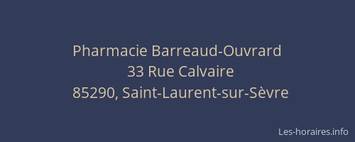 Pharmacie Barreaud-Ouvrard