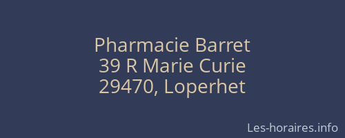 Pharmacie Barret