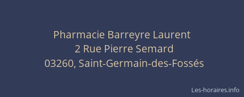 Pharmacie Barreyre Laurent