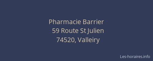 Pharmacie Barrier