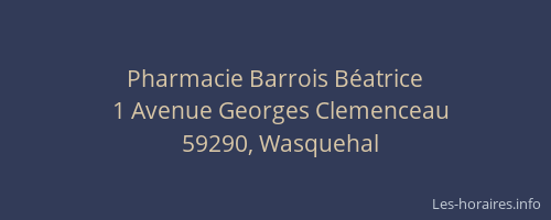 Pharmacie Barrois Béatrice
