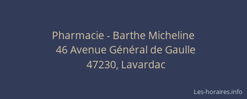 Pharmacie - Barthe Micheline