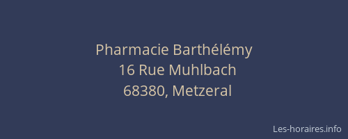 Pharmacie Barthélémy