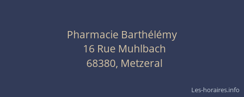 Pharmacie Barth&eacute;l&eacute;my