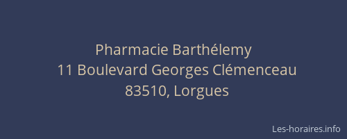 Pharmacie Barthélemy