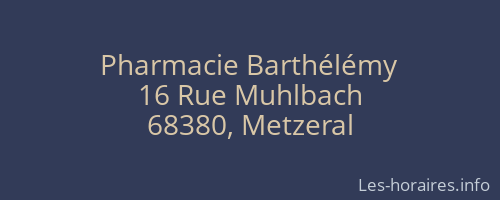 Pharmacie Barthélémy