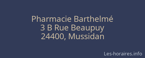 Pharmacie Barthelmé