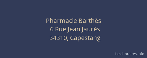 Pharmacie Barthès