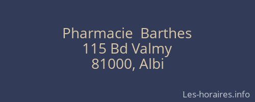 Pharmacie  Barthes
