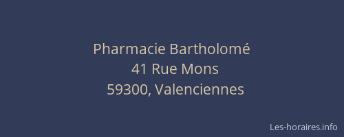 Pharmacie Bartholomé