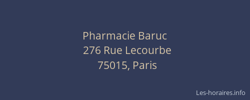 Pharmacie Baruc