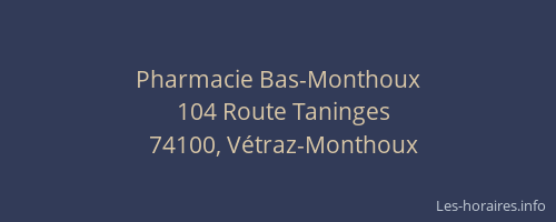 Pharmacie Bas-Monthoux