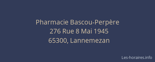 Pharmacie Bascou-Perpère