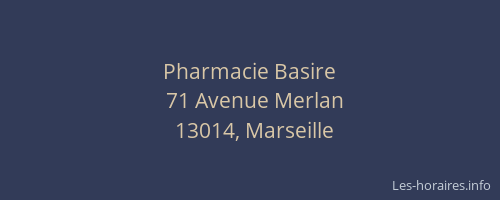 Pharmacie Basire