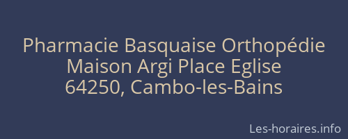 Pharmacie Basquaise Orthopédie