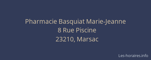Pharmacie Basquiat Marie-Jeanne