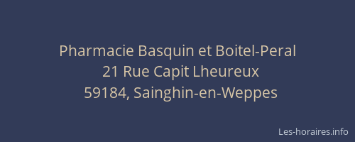 Pharmacie Basquin et Boitel-Peral