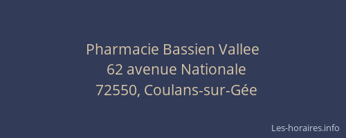 Pharmacie Bassien Vallee