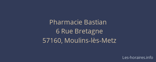Pharmacie Bastian