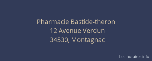 Pharmacie Bastide-theron