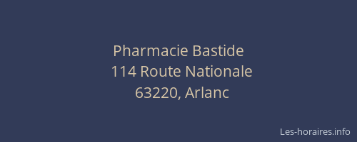 Pharmacie Bastide