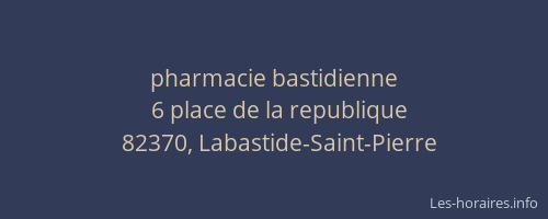 pharmacie bastidienne