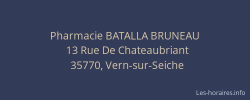 Pharmacie BATALLA BRUNEAU