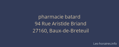pharmacie batard