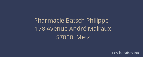 Pharmacie Batsch Philippe
