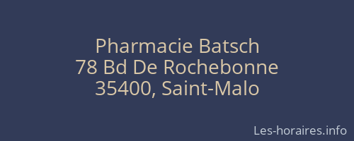 Pharmacie Batsch