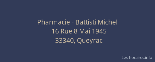 Pharmacie - Battisti Michel