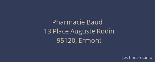 Pharmacie Baud