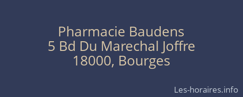 Pharmacie Baudens