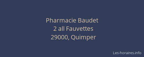 Pharmacie Baudet