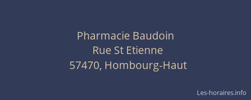 Pharmacie Baudoin