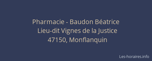 Pharmacie - Baudon Béatrice