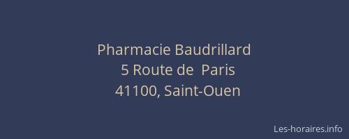 Pharmacie Baudrillard
