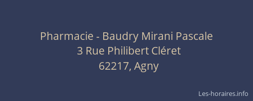Pharmacie - Baudry Mirani Pascale
